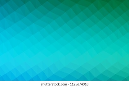 Light Blue, Green vector abstract mosaic background. Creative illustration in halftone style with gradient. Brand new design for your business.