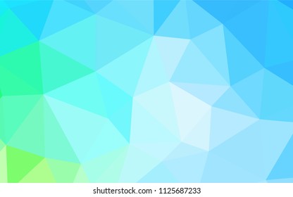 Light Blue, Green vector abstract polygonal pattern. Creative geometric illustration in Origami style with gradient. Pattern for a brand book's backdrop.