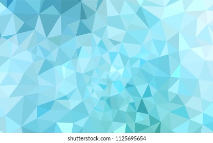 Light Blue, Green vector abstract mosaic backdrop. Glitter abstract illustration with an elegant triangles. A completely new design for your leaflet.