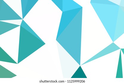 Light Blue, Green vector abstract mosaic backdrop. Shining polygonal illustration, which consist of triangles. Polygonal design for your web site.