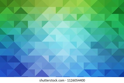 Light Blue, Green vector abstract polygonal pattern. Creative geometric illustration in Origami style with gradient. The best triangular design for your business.