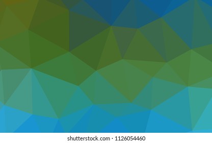 Light Blue, Green vector abstract polygonal template. A sample with polygonal shapes. Template for cell phone's backgrounds.