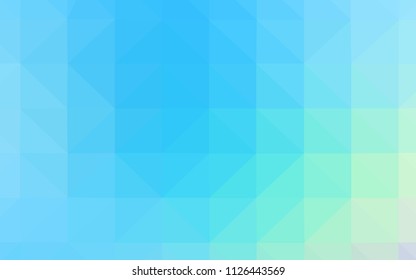 Light Blue, Green vector abstract mosaic backdrop. Shining polygonal illustration, which consist of triangles. Pattern for a brand book's backdrop.