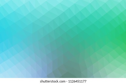 Light Blue, Green vector abstract polygonal texture. Shining illustration, which consist of triangles. The polygonal design can be used for your web site.