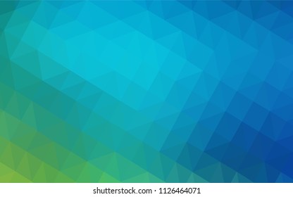 Light Blue, Green vector abstract mosaic pattern. Elegant bright polygonal illustration with gradient. A new texture for your web site.