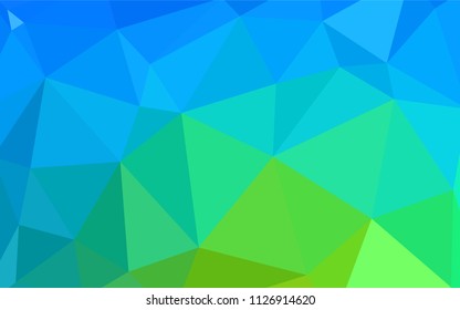 Light Blue, Green vector abstract polygonal background. Creative geometric illustration in Origami style with gradient. Brand new design for your business.