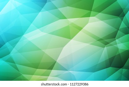 Light Blue, Green vector abstract mosaic backdrop. Colorful abstract illustration with triangles. A new texture for your web site.