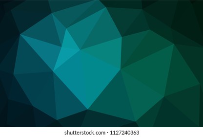 Light Blue, Green vector abstract mosaic backdrop. Creative illustration in halftone style with triangles. Polygonal design for your web site.