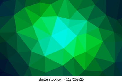Light Blue, Green vector abstract polygonal background. Shining colorful illustration with triangles. Polygonal design for your web site.