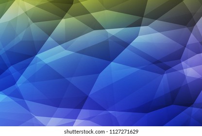 Light Blue, Green vector abstract mosaic pattern. A sample with polygonal shapes. New template for your brand book.