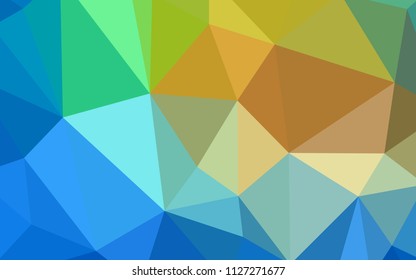 Light Blue, Green vector abstract mosaic background. Triangular geometric sample with gradient.  Brand new style for your business design.