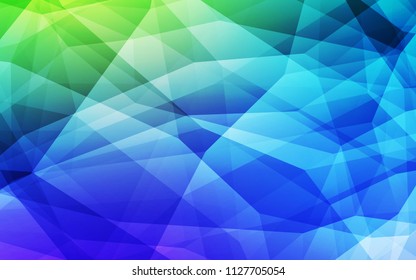Light Blue, Green vector abstract polygonal template. Polygonal abstract illustration with gradient. Textured pattern for your backgrounds.