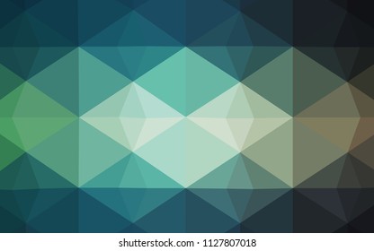 Light Blue, Green vector abstract polygonal pattern. Triangular geometric sample with gradient.  The template for cell phone's backgrounds.