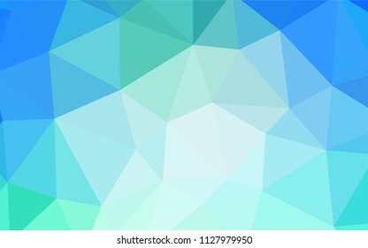 Light Blue, Green vector abstract polygonal pattern. Shining polygonal illustration, which consist of triangles. New template for your brand book.