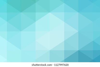 Light Blue, Green vector abstract mosaic backdrop. Creative illustration in halftone style with gradient. A completely new design for your business.