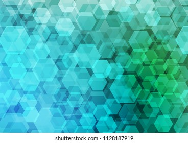 Light Blue, Green vector abstract mosaic pattern. Glitter abstract illustration with an elegant design. A completely new template for your business design.