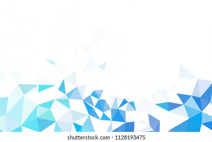 Light Blue, Green vector abstract polygonal pattern. Triangular geometric sample with gradient.  Brand new style for your business design.