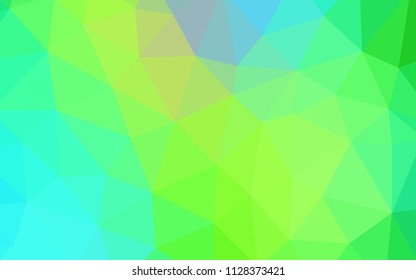 Light Blue, Green vector abstract mosaic background. A completely new color illustration in a polygonal style. Polygonal design for your web site.