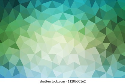 Light Blue, Green vector abstract polygonal background. Creative illustration in halftone style with triangles. A new texture for your web site.