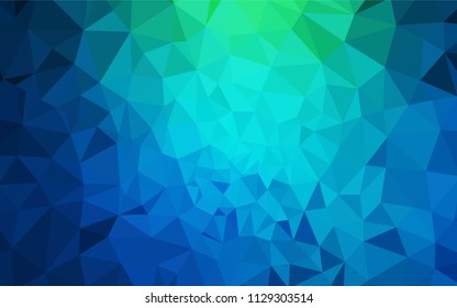 Light Blue, Green vector abstract polygonal pattern. A sample with polygonal shapes. Triangular pattern for your design.