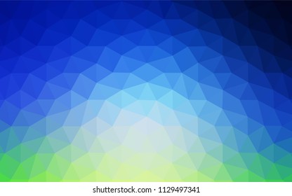 Light Blue, Green vector abstract mosaic background. Colorful illustration in abstract style with triangles. Pattern for a brand book's backdrop.