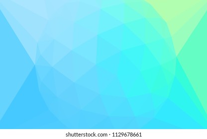 Light Blue, Green vector abstract mosaic pattern with a diamond. Colorful illustration with gradient. Polygonal design for your web site.