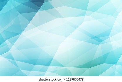 Light Blue, Green vector abstract polygonal template. Elegant bright polygonal illustration with gradient. New template for your brand book.