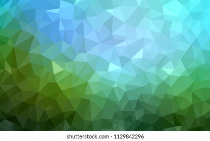 Light Blue, Green vector abstract polygonal background. Colorful illustration in abstract style with triangles. Pattern for a brand book's backdrop.