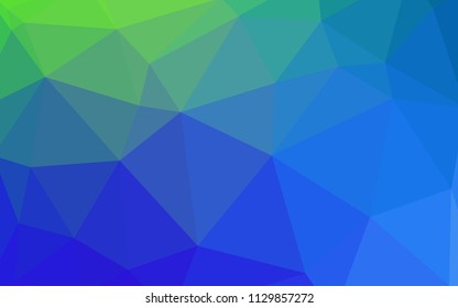 Light Blue, Green vector abstract mosaic background. Creative illustration in halftone style with triangles. Pattern for a brand book's backdrop.