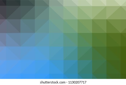Light Blue, Green vector abstract polygonal background. Glitter abstract illustration with an elegant triangles. Completely new template for your banner.