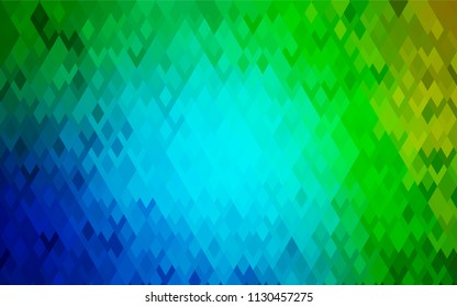 Light Blue, Green vector abstract textured polygonal background. Blurry rectangular design. The pattern with repeating rectangles can be used for background.