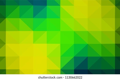 Light Blue, Green vector abstract mosaic background. A completely new color illustration in a polygonal style. Triangular pattern for your design.
