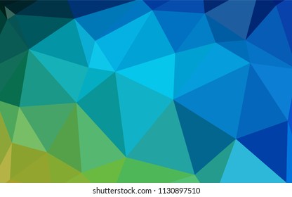 Light Blue, Green vector abstract mosaic backdrop. Colorful illustration in polygonal style with gradient. Brand new design for your business.