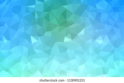Light Blue, Green vector abstract mosaic backdrop. A sample with polygonal shapes. A new texture for your web site.
