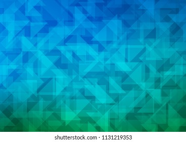 Light Blue, Green vector abstract polygonal cover. Modern geometrical abstract illustration with gradient. The template can be used as a background for cell phones.