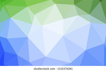 Light Blue, Green vector abstract polygonal template. Modern abstract illustration with triangles. Textured pattern for your backgrounds.