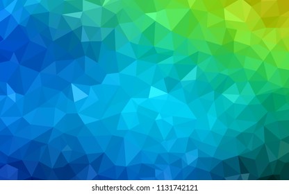 Light Blue, Green vector abstract polygonal background. Creative illustration in halftone style with triangles. Best triangular design for your business.