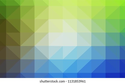 Light Blue, Green vector abstract polygonal template. Creative geometric illustration in Origami style with gradient. A completely new design for your leaflet.