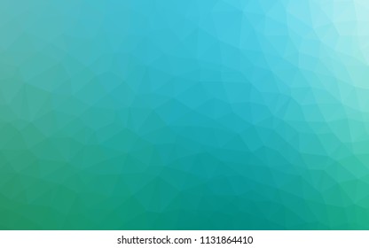 Light Blue, Green vector abstract polygonal background. Triangular geometric sample with gradient.  Best triangular design for your business.