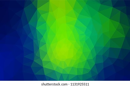 Light Blue, Green vector abstract mosaic pattern. Shining polygonal illustration, which consist of triangles. Brand new design for your business.