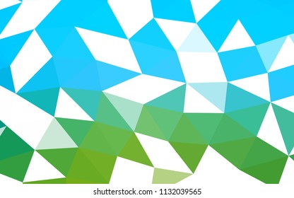 Light Blue, Green vector abstract mosaic abstract mosaic. Shining colored illustration in a Brand new style. The completely new template can be used for your brand book.