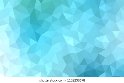 Light Blue, Green vector abstract mosaic pattern. A completely new color illustration in a polygonal style. Best triangular design for your business.