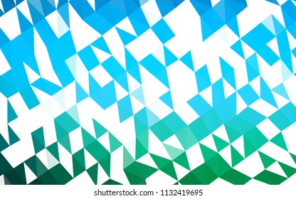 Light Blue, Green vector abstract polygonal cover. A vague abstract illustration with gradient. Brand new design for your business.