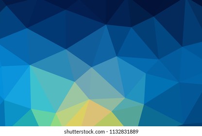 Light Blue, Green vector abstract polygonal background. Triangular geometric sample with gradient.  Pattern for a brand book's backdrop.