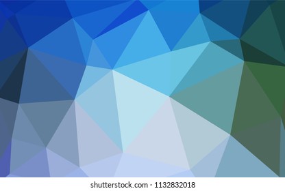 Light Blue, Green vector abstract mosaic pattern. Colorful illustration in abstract style with triangles. Best triangular design for your business.