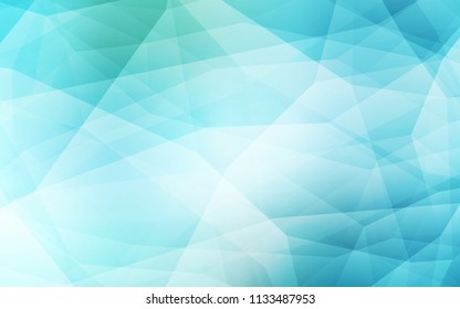 Light Blue, Green vector abstract mosaic background. Colorful abstract illustration with triangles. Best triangular design for your business.