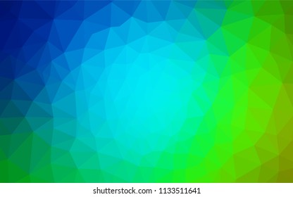 Light Blue, Green vector abstract mosaic pattern. Polygonal abstract illustration with gradient. A new texture for your web site.