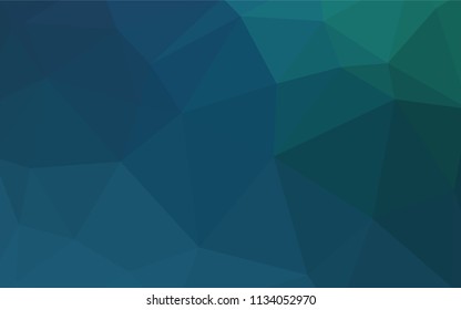 Light Blue, Green vector abstract mosaic background. Shining colorful illustration with triangles. Best triangular design for your business.