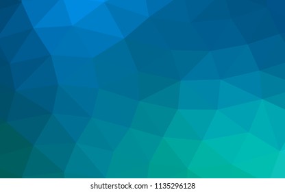 Hellblau, Grüne Vektorillustration abstraktes Mosaik abstraktes Mosaik. Eine elegante, helle Illustration mit Farbverlauf. Neues Design für Ihr Unternehmen.