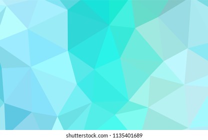Light Blue, Green vector abstract polygonal pattern. Geometric illustration in Origami style with gradient.  Best triangular design for your business.